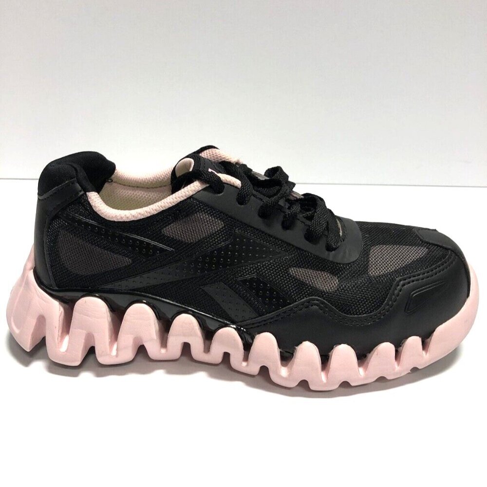 Reebok Women’s Zig Pulse, Black Athletic Work Sneakers, Size 6M